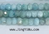 CLR108 15.5 inches 2*3mm faceted rondelle natural larimar beads