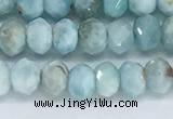 CLR110 15.5 inches 3*5mm faceted rondelle natural larimar beads