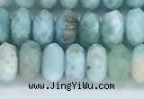 CLR111 15.5 inches 4*6mm faceted rondelle natural larimar beads