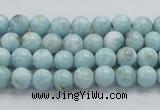 CLR15 15.5 inches 6mm round grade A natural larimar gemstone beads