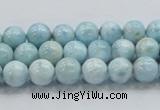 CLR16 15.5 inches 8mm round grade A natural larimar gemstone beads
