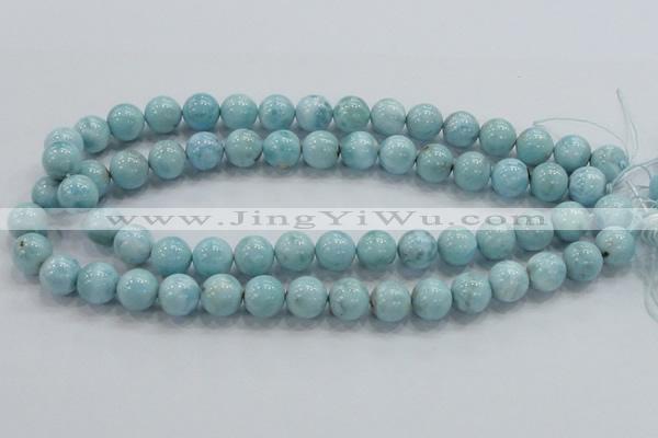 CLR18 15.5 inches 12mm round grade A natural larimar gemstone beads