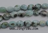 CLR35 15.5 inches 6*8mm oval natural larimar gemstone beads