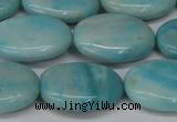 CLR375 15.5 inches 15*20mm oval dyed larimar gemstone beads