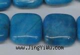 CLR436 15.5 inches 25*25mm square dyed larimar gemstone beads