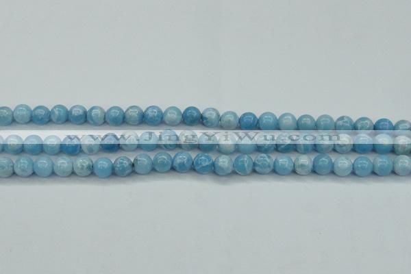 CLR601 15.5 inches 6mm round imitation larimar beads wholesale
