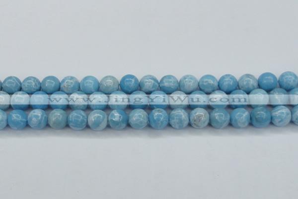 CLR604 15.5 inches 12mm round imitation larimar beads wholesale
