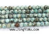 CLR622 15.5 inches 10mm round larimar gemstone beads