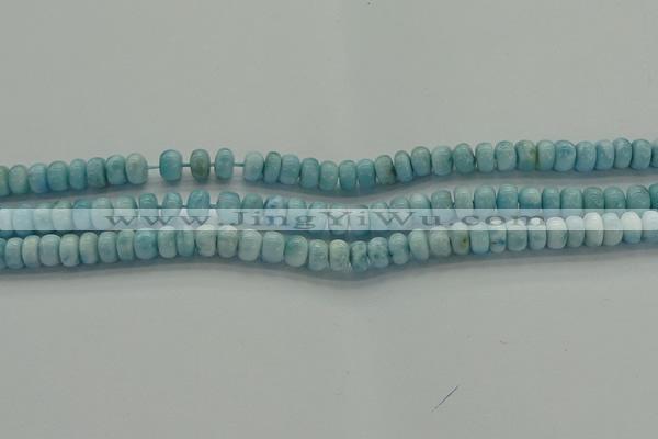 CLR78 15.5 inches 4*6mm rondelle natural larimar gemstone beads