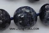 CLS12 15.5 inches 30mm faceted round large blue dumortierite beads