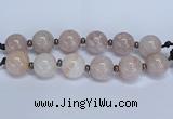 CLS250 7.5 inches 30mm round large pink quartz beads wholesale