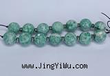 CLS302 7.5 inches 25mm faceted round large Qinghai jade beads