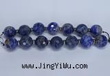 CLS304 7.5 inches 25mm faceted round large sodalite gemstone beads