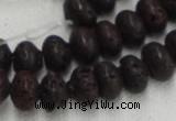 CLV206 15.5 inches 6*10mm rondelle coffee natural lava beads wholesale