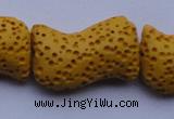 CLV21 16 inches 13*21mm marquise yellow natural lava beads wholesale