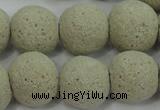 CLV357 15.5 inches 18mm ball dyed lava beads wholesale