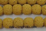 CLV370 15.5 inches 12mm ball dyed lava beads wholesale