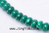 CMA16 5*8mm roundel imitate malachite gemstone beads Wholesale