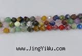 CME108 15.5 inches 10mm faceted nuggets mixed gemstone beads
