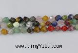 CME109 15.5 inches 12mm faceted nuggets mixed gemstone beads