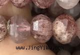 CME208 15.5 inches 7*9mm - 8*10mm pumpkin strawberry quartz beads