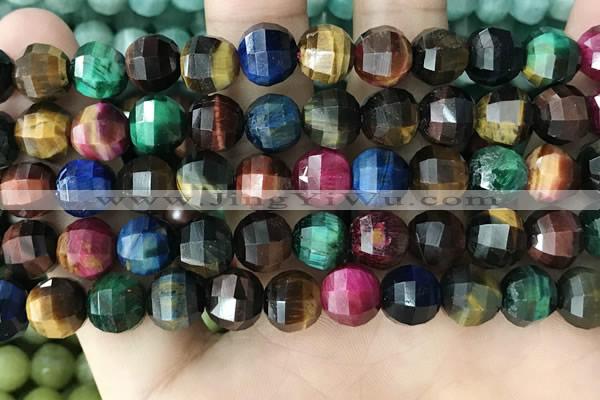 CME257 15.5 inches 10*11mm - 11*12mm pumpkin mixed tiger eye beads