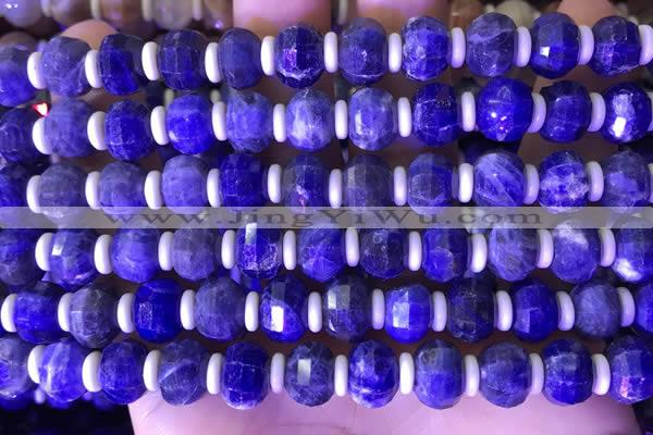 CME318 15.5 inches 8*10mm pumpkin sodalite gemstone beads