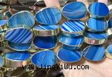 CME530 12 inches 18*28mm - 20*30mm flat teardrop banded agate beads