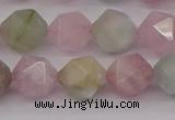 CMG204 15.5 inches 12mm faceted nuggets morganite gemstone beads