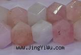 CMG226 15.5 inches 12*14mm - 14*16mm faceted nuggets morganite beads