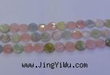 CMG254 15.5 inches 12mm faceted coin morganite beads