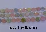 CMG255 15.5 inches 14mm faceted coin morganite beads
