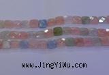 CMG260 15.5 inches 12*12mm faceted square morganite beads