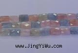 CMG280 15.5 inches 13*18mm faceted rectangle morganite beads