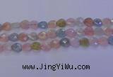 CMG283 15.5 inches 10*10mm faceted heart morganite beads