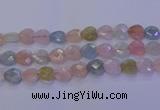 CMG285 15.5 inches 14*14mm faceted heart morganite beads