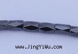 CMH12 16 inches 6*8mm faceted column magnetic hematite beads
