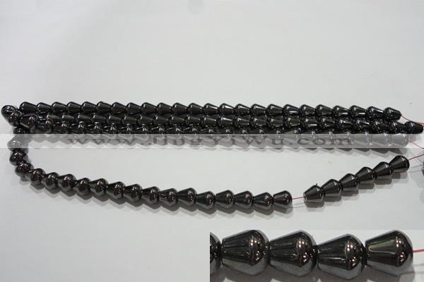 CMH138 15.5 inches 8*8mm teardrop magnetic hematite beads