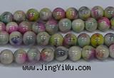 CMJ435 15.5 inches 4mm round rainbow jade beads wholesale