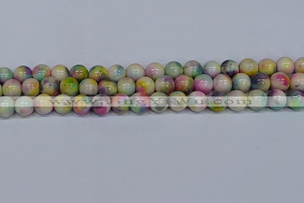 CMJ439 15.5 inches 12mm round rainbow jade beads wholesale