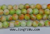 CMJ449 15.5 inches 4mm round rainbow jade beads wholesale
