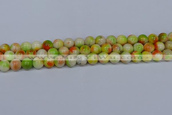 CMJ453 15.5 inches 12mm round rainbow jade beads wholesale