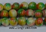 CMJ458 15.5 inches 8mm round rainbow jade beads wholesale