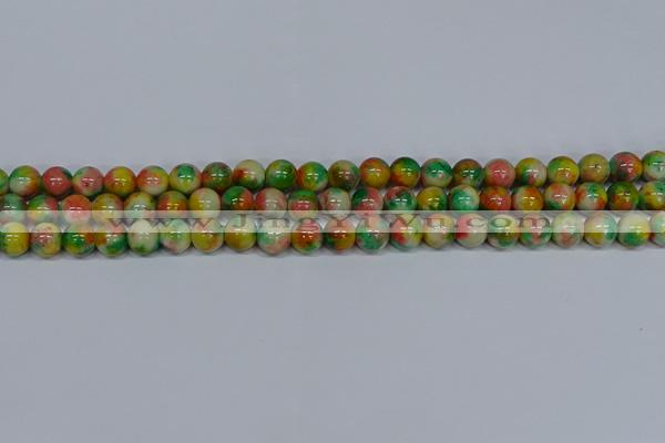 CMJ458 15.5 inches 8mm round rainbow jade beads wholesale