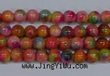 CMJ470 15.5 inches 4mm round rainbow jade beads wholesale