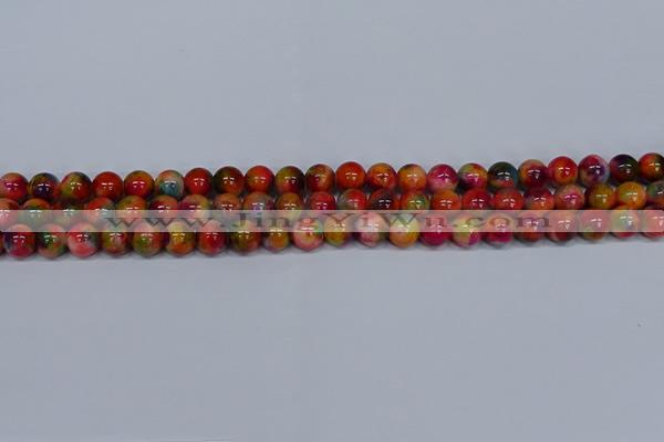 CMJ472 15.5 inches 8mm round rainbow jade beads wholesale