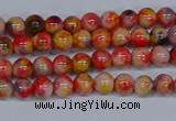 CMJ484 15.5 inches 4mm round rainbow jade beads wholesale