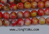 CMJ485 15.5 inches 6mm round rainbow jade beads wholesale