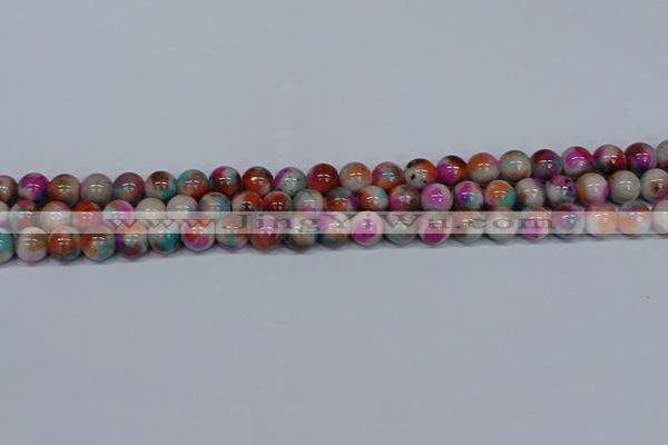 CMJ493 15.5 inches 8mm round rainbow jade beads wholesale