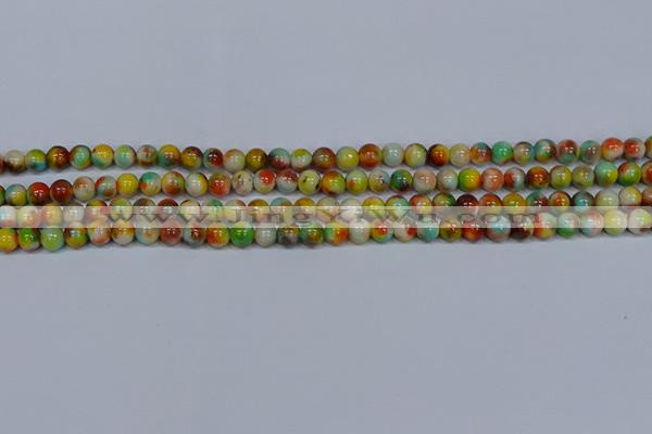 CMJ499 15.5 inches 6mm round rainbow jade beads wholesale